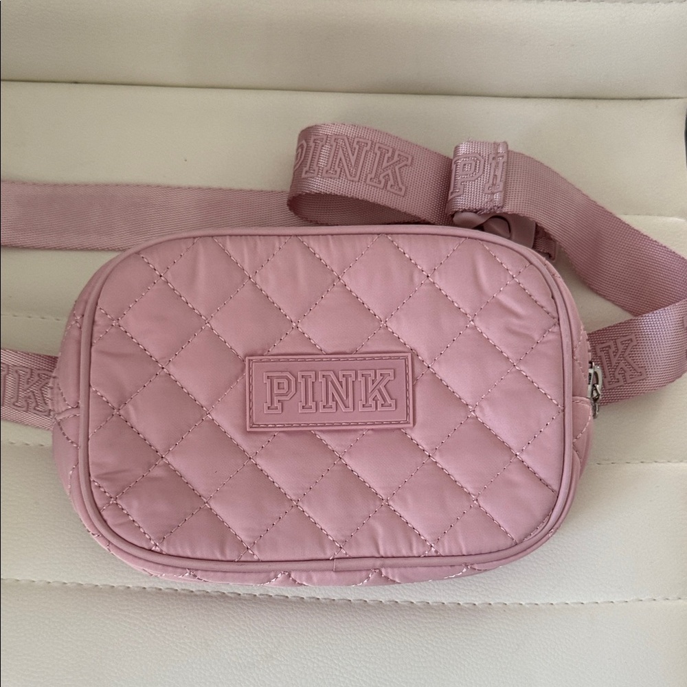 PINK Victoria's Secret Quilted Fanny Pack in Light Pink